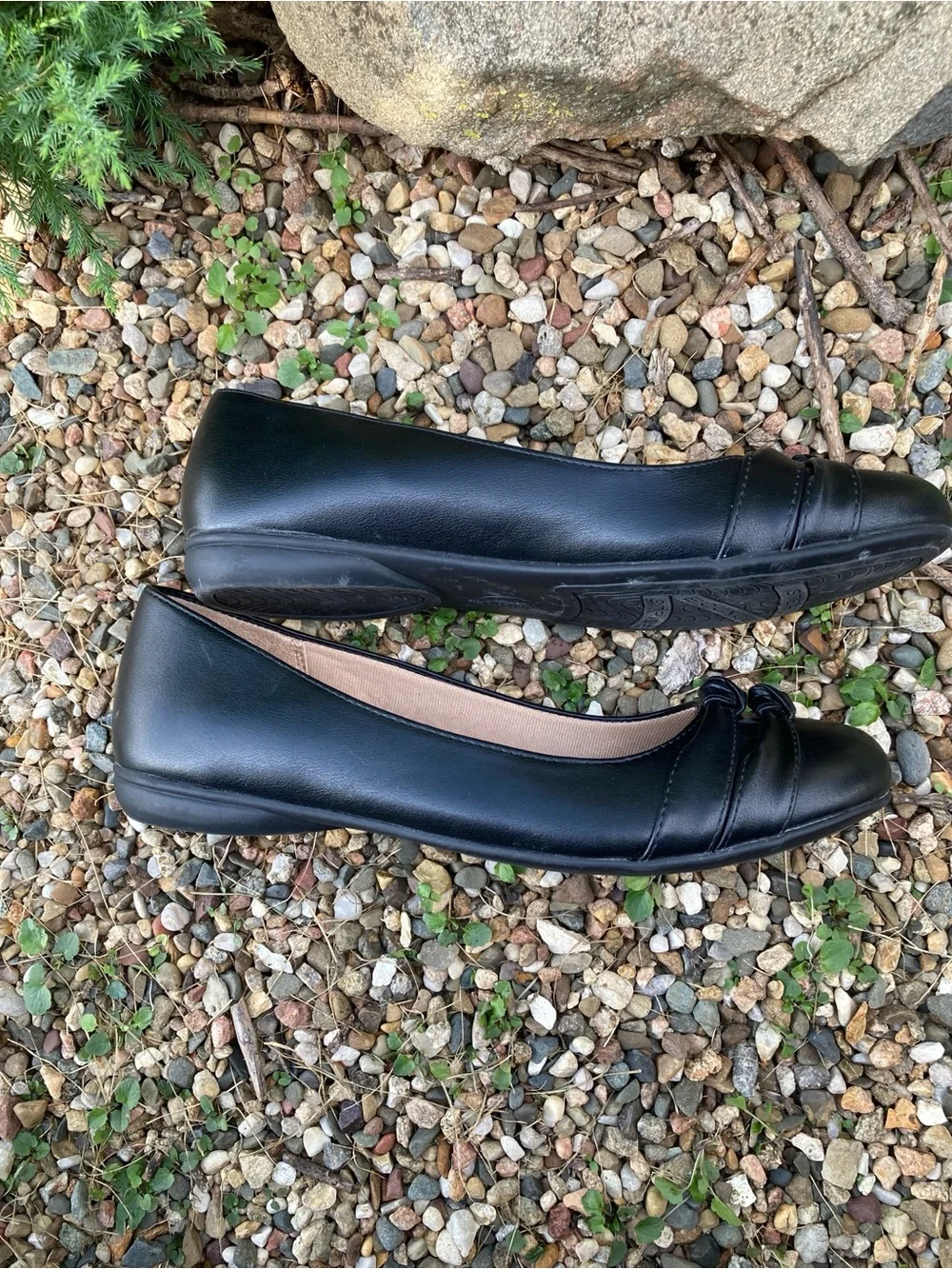 Lifestride size 11W Anika black slip on flats